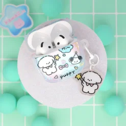 Airpodfodral med Bag Charm - Magic Wand Puppy