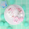 Airpodfodral med Bag Charm - Pink Pastel & Stars