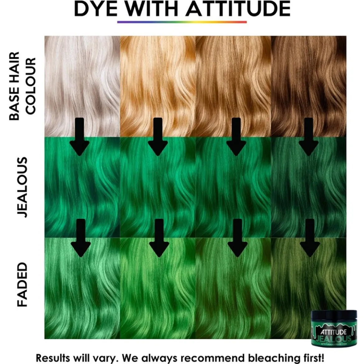 Attitude Jealous Green 135ml Hair Dye