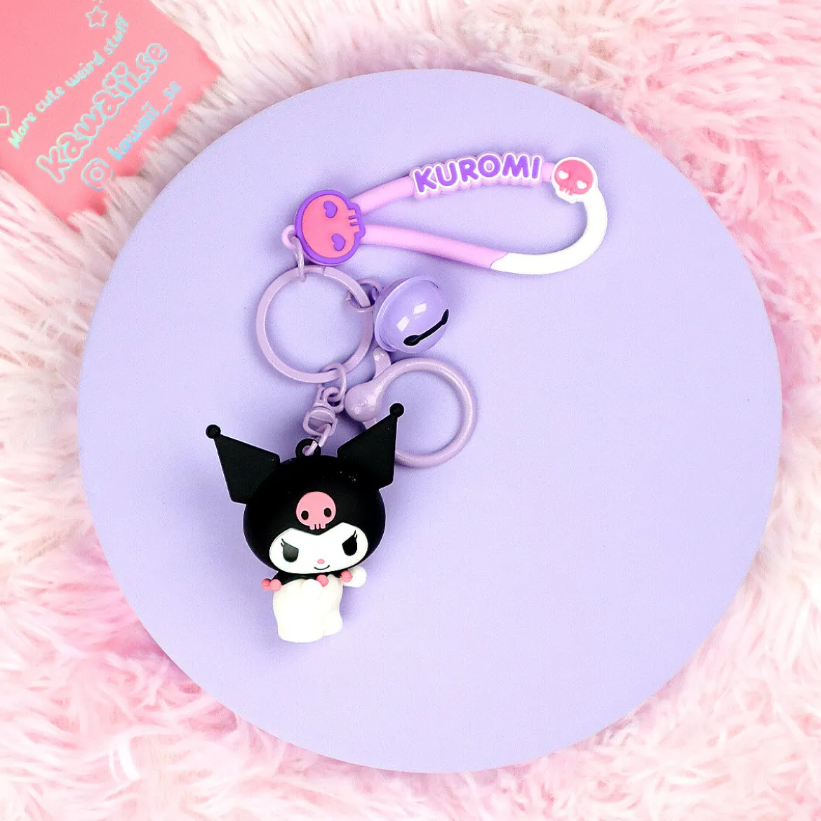 Bag Charm - Stor Kuromi med Pingla