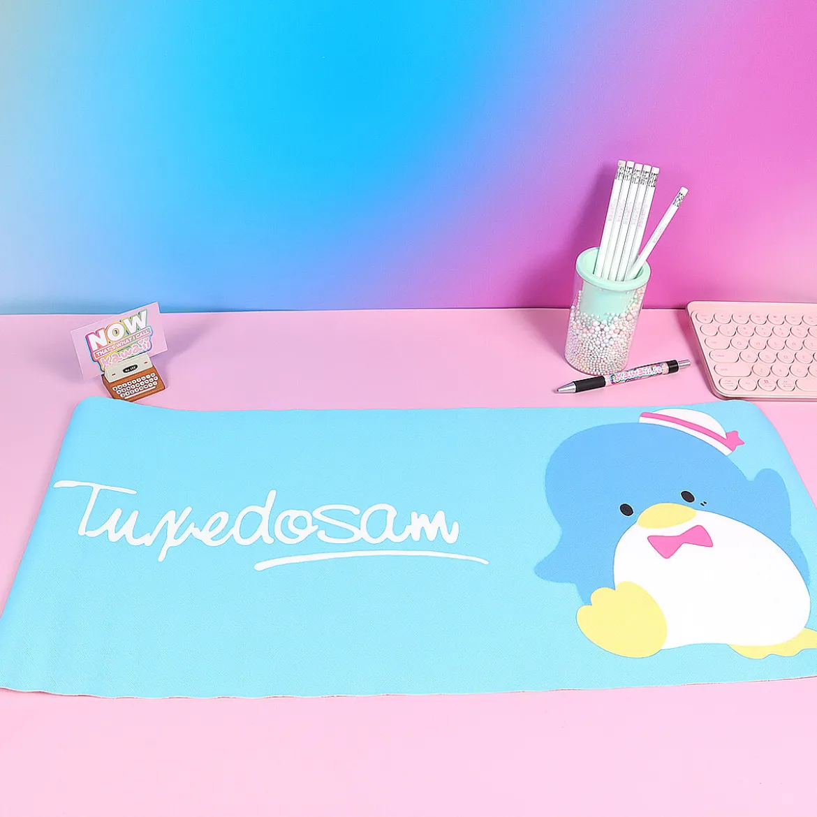 Blått skrivbordsunderlägg - Tuxedosam