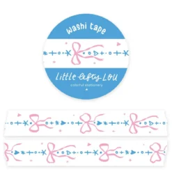 Bows Border Blue & Pink Washi Tape