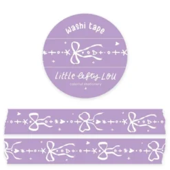 Bows Border Purple Washi Tape