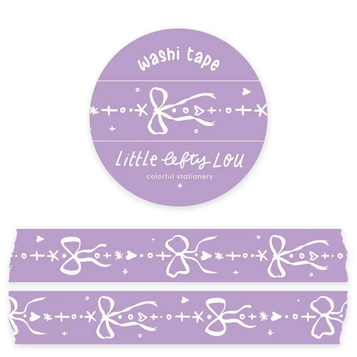 Bows Border Purple Washi Tape