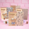 Caramel Bear origami-papper