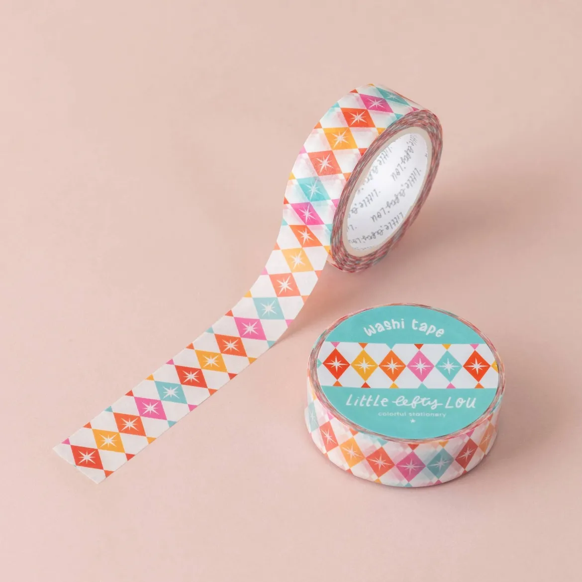 Colorful Starburst Harlequin Washi Tape