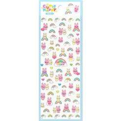Cutie Happy Stickers - Rainbow Rabbit