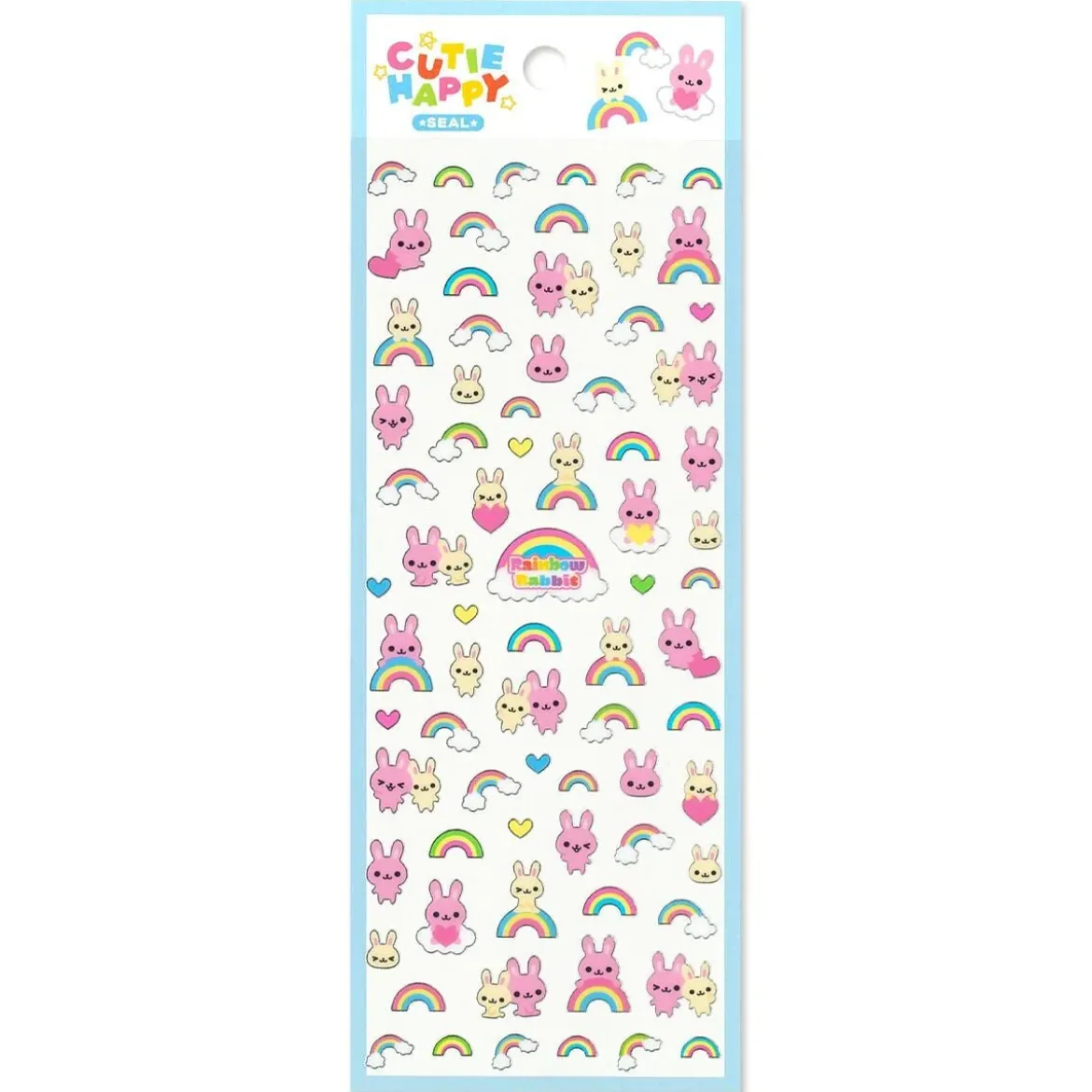 Cutie Happy Stickers - Rainbow Rabbit