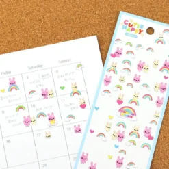 Cutie Happy Stickers - Rainbow Rabbit