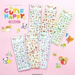 Cutie Happy Stickers - Run Run Monkey