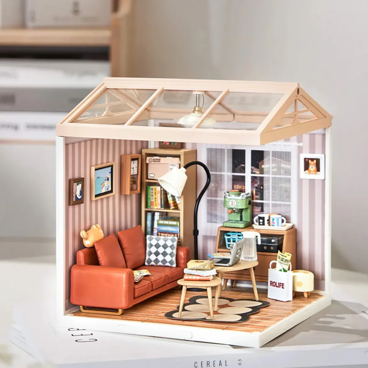 DIY Miniatyrmodell Cozy Living Lounge