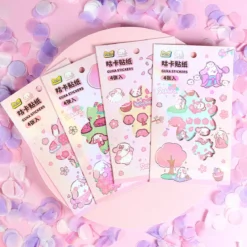 Glittriga stickersark - Sakura Bunny