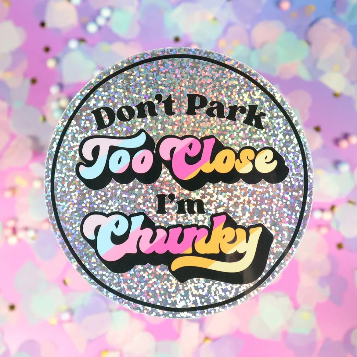 Glittrig bilsticker Chunky