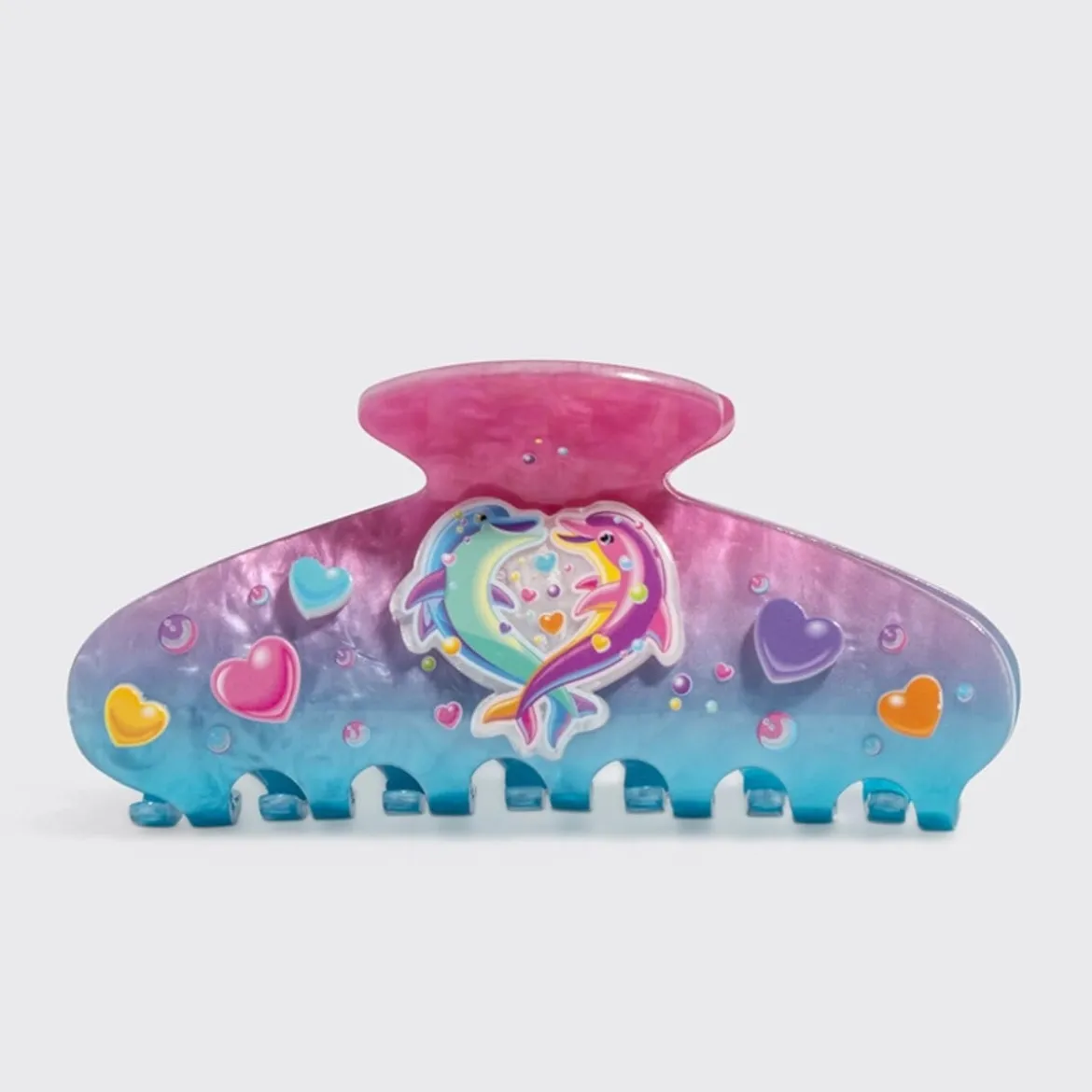 Glittrig hårklämma - Lisa Frank Dancing Dolphins