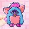 Glittrig sticker - Furby