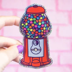 Glittrig sticker - Gumball machine