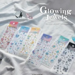 Glowing Jewels Stickers - Noir