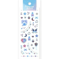 Glowing Jewels Stickers - Sky