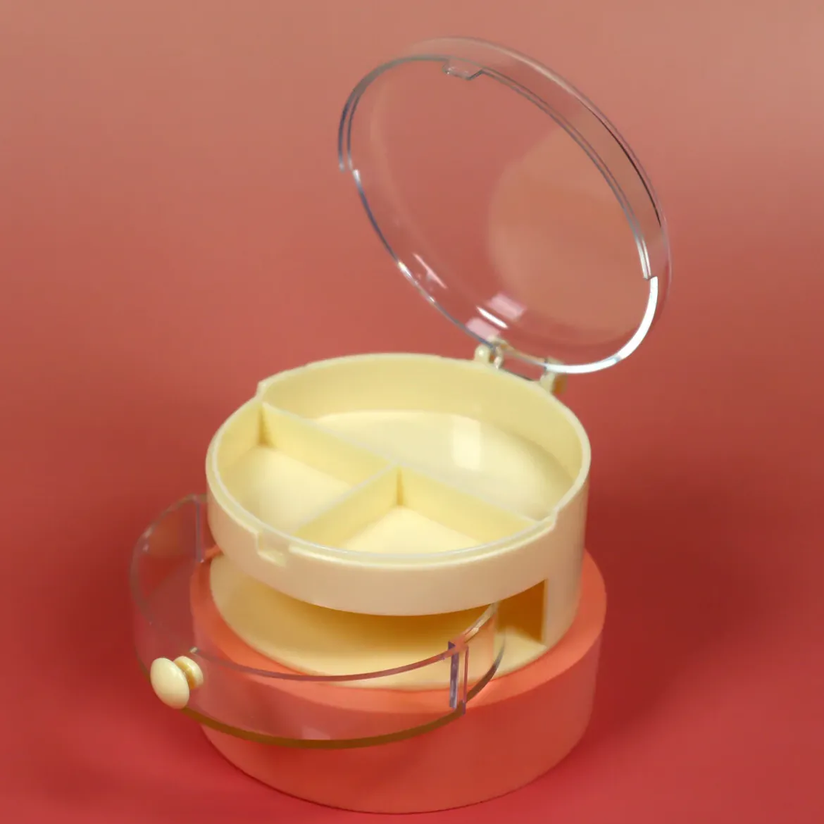 Gul rund mini organizer