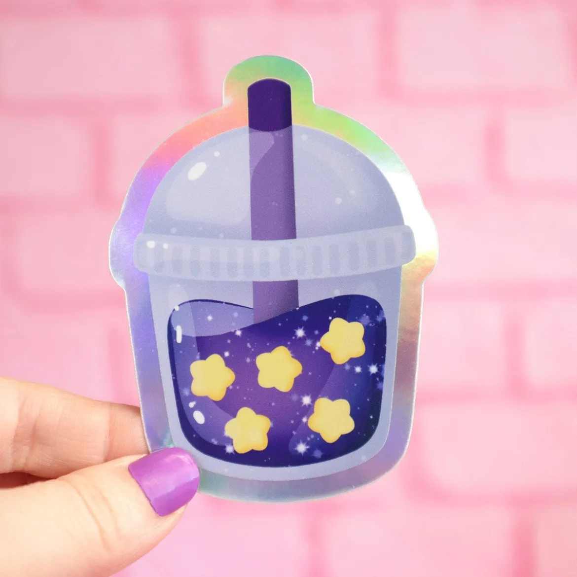 Holografisk sticker - Starry Boba