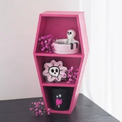 Hot pink kistformad trinket-hylla