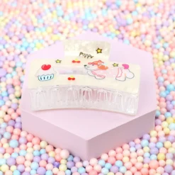 Hårklämma - Puppy Party Cream