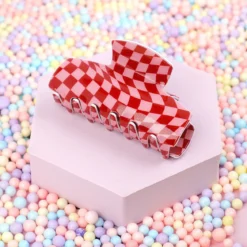 Hårklämma - Trippy Checkerboard