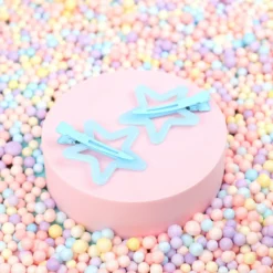 Hårklämmor 2-pack - Dusky Stars Blue