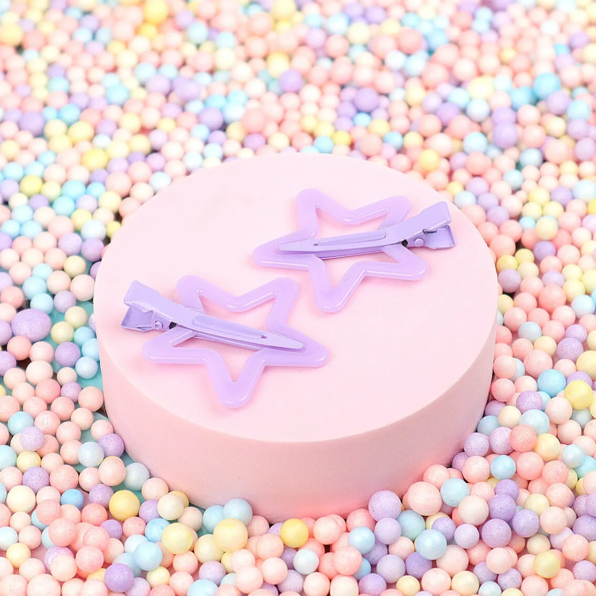 Hårklämmor 2-pack - Dusky Stars Purple