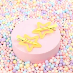 Hårklämmor 2-pack - Dusky Stars Yellow
