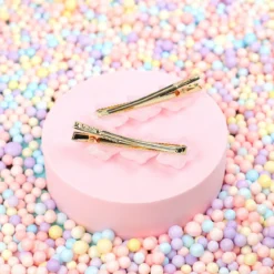 Hårklämmor 2-pack - Pink Chubby Stars