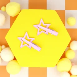 Hårklämmor 2-pack - Shooting Stars Pink