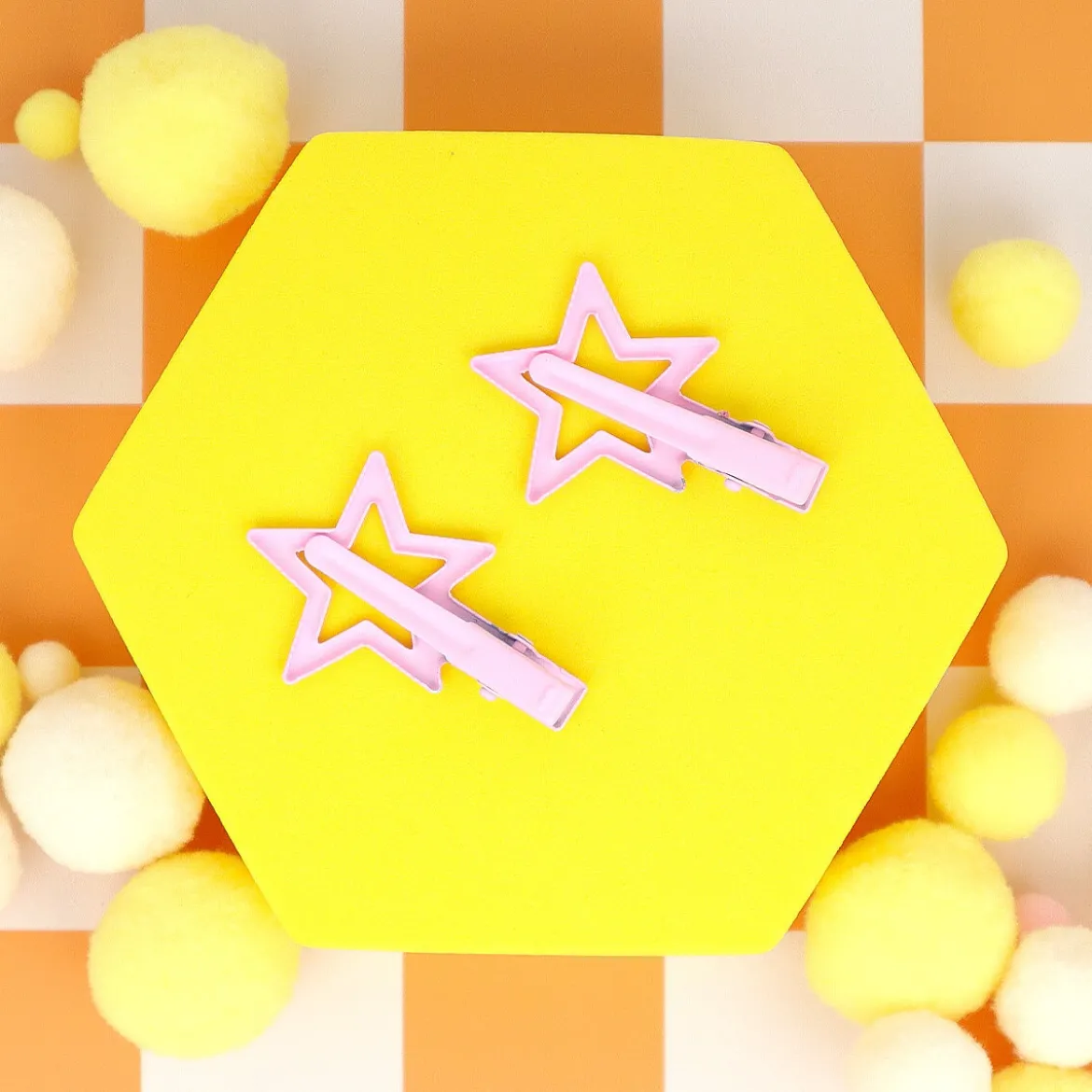 Hårklämmor 2-pack - Shooting Stars Pink