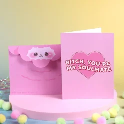 Kort med kuvert - Bitch, you´re my soulmate