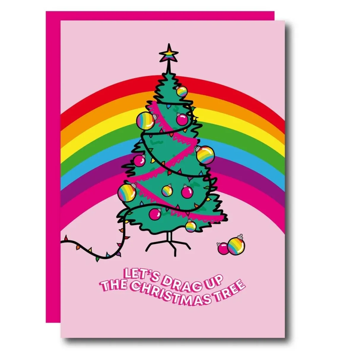 Kort med kuvert - Drag Up the Xmas Tree