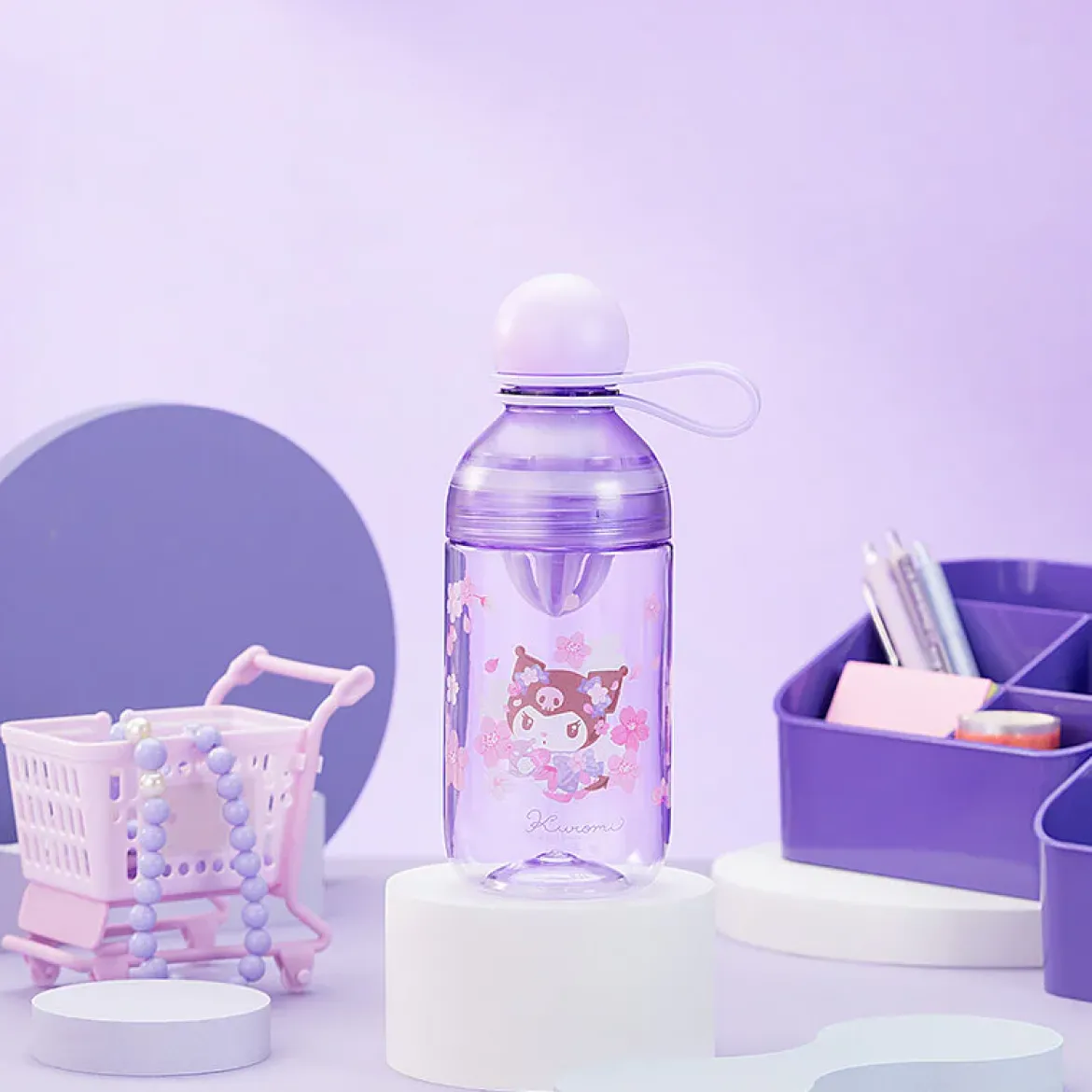 Kuromi vattenflaska med sil 550ml