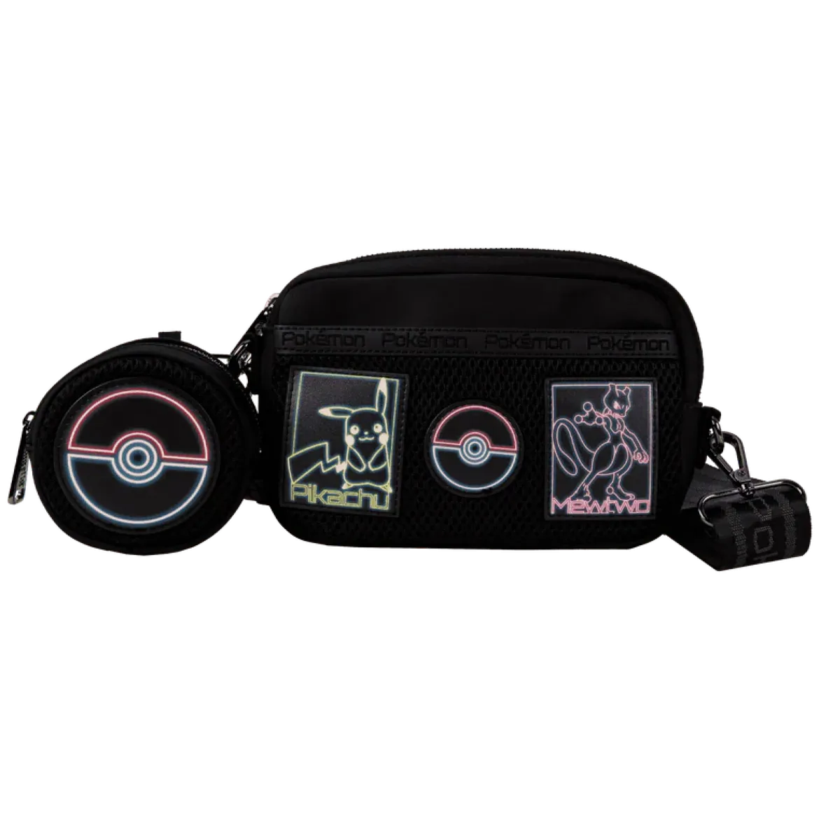 Loungefly Pikachu & Mewtwo Sling Crossbody Bag