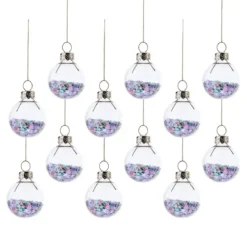 Mini-julkulor Pastel Stars 12-pack