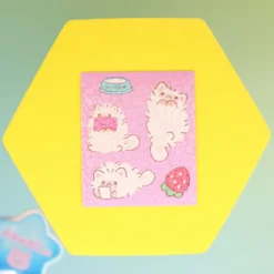 Mini Stickersark - Fluffy Cat
