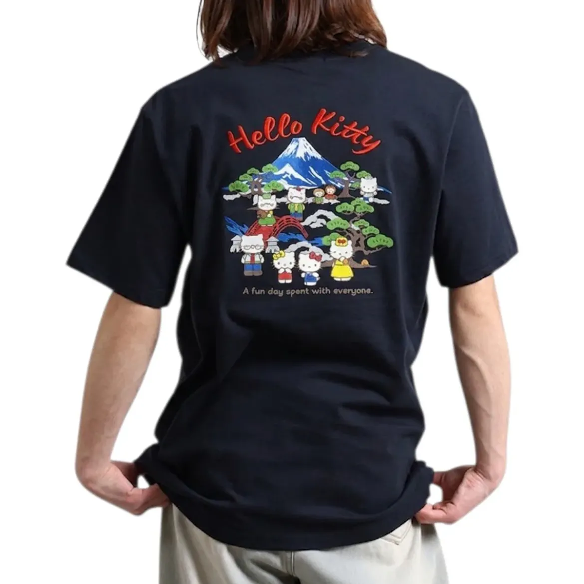 Oversize T-Shirt - Hello Kitty Mt. Fuji Navy