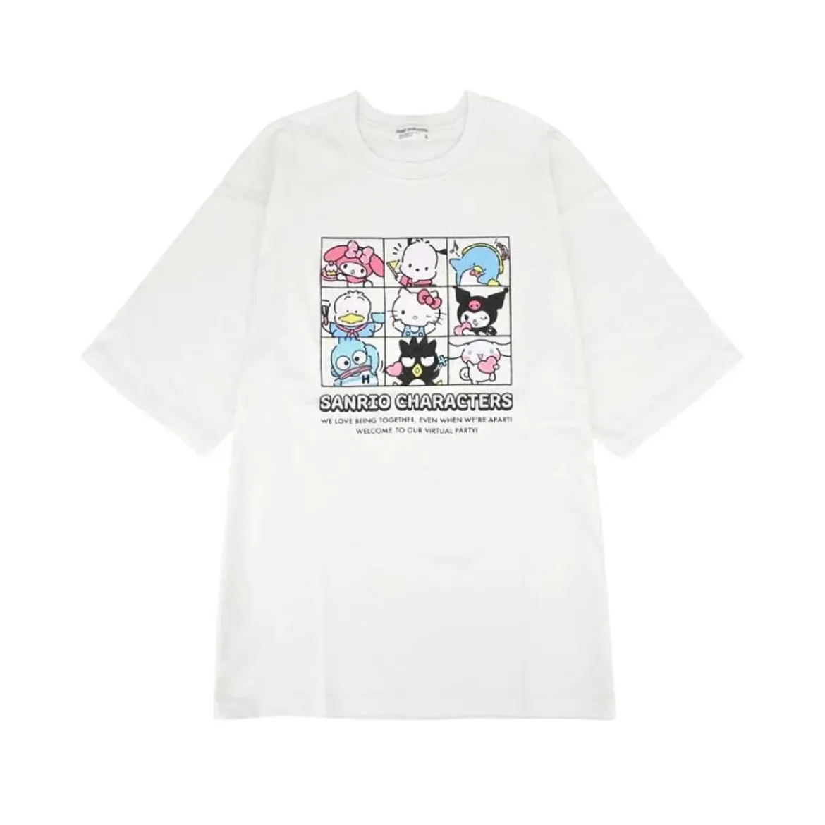 Oversize T-shirt - Sanrio Characters White
