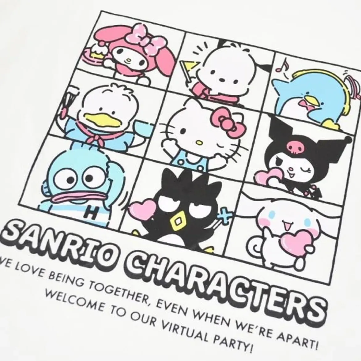 Oversize T-shirt - Sanrio Characters White