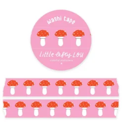 Pink Mushrooms Washi Tape