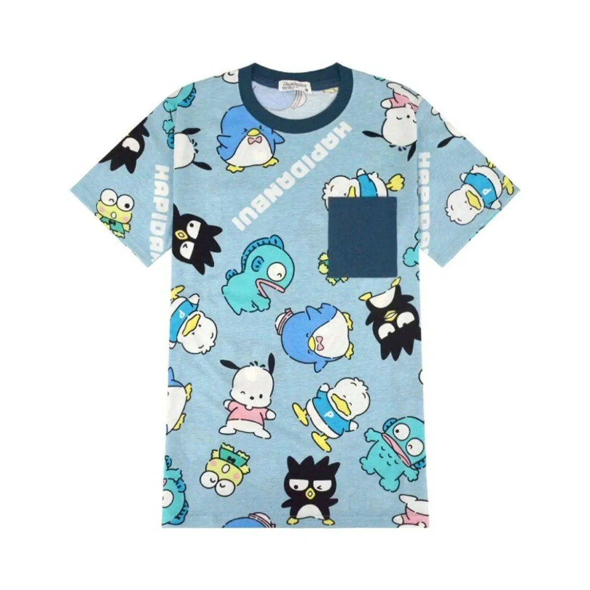 Pocket T-shirt - Sanrio Characters Blue
