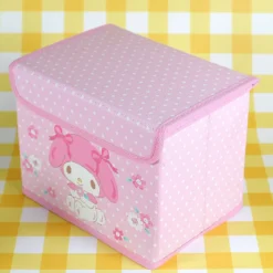 Prickig rosa låda med lock - My Melody med blommor