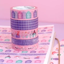 Purple Grid Washi Tape