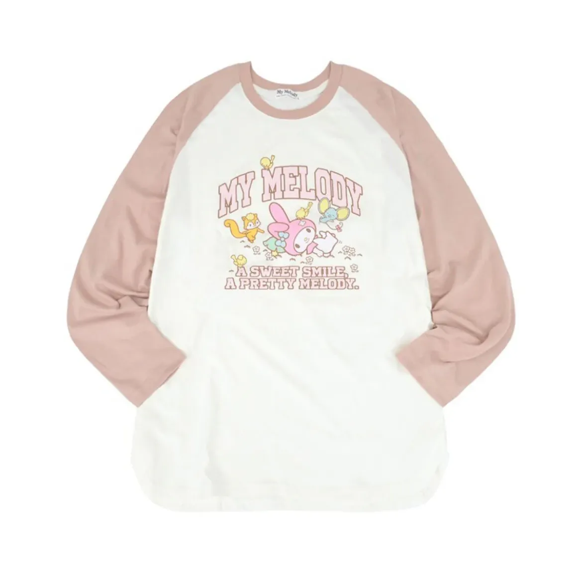 Raglan Shirt - My Melody Off-White/Pink