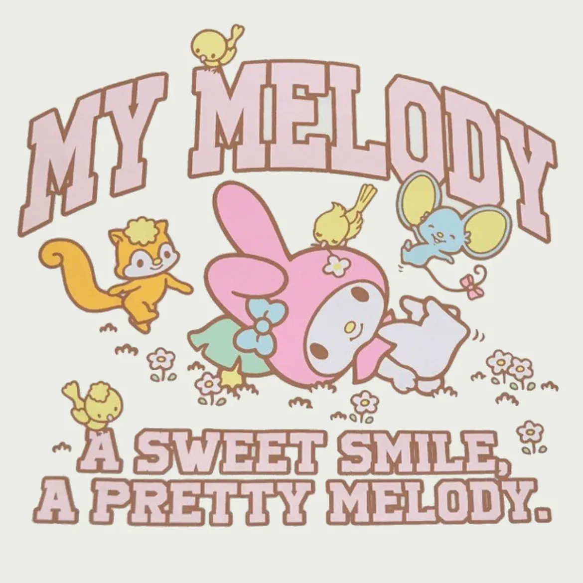 Raglan Shirt - My Melody Off-White/Pink