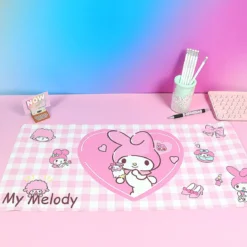 Rosa-rutigt skrivbordsunderlägg - My Melody
