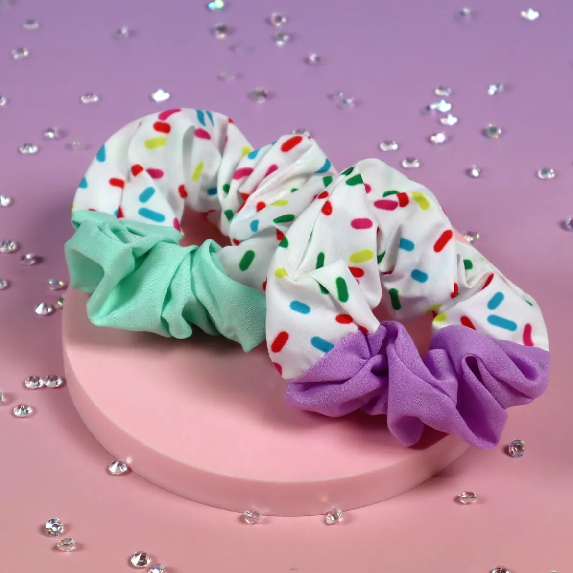 Scrunchie med strössel